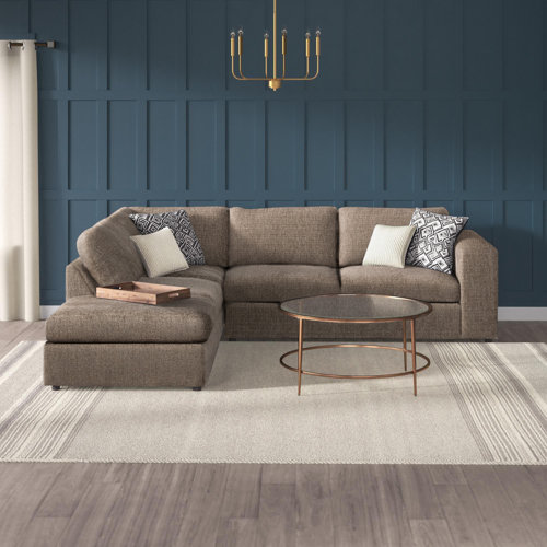 Mercury Row® Isaacs 2 Piece Upholstered Sectional & Reviews Wayfair